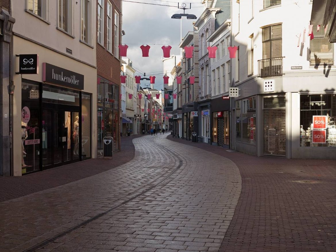 Winkelstraat in het centrum van Arnhem
