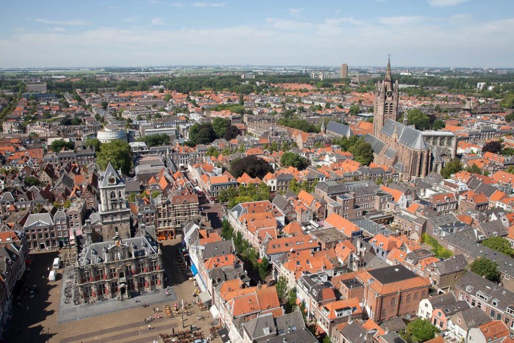 De binnenstad van Delft