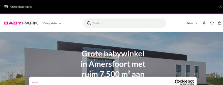 Websitevoorbeeld van Babypark Amersfoort