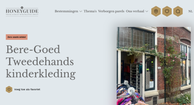 Websitevoorbeeld van Bere-Goed Tweedehands Kinderkleding