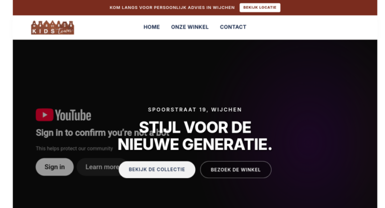 Websitevoorbeeld van Kids Town Wijchen