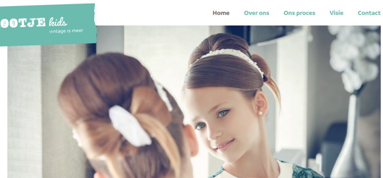 Websitevoorbeeld van Kootje Kids