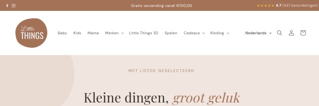 Websitevoorbeeld van Little Things Arnhem