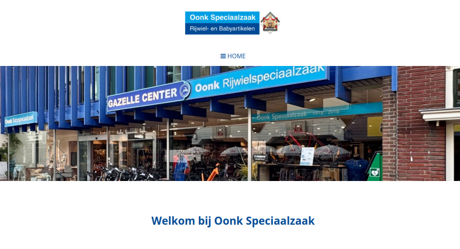 Websitevoorbeeld Oonk Speciaalzaak en babywinkel Winterswijk