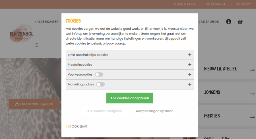 Websitevoorbeeld van Pluizenbol