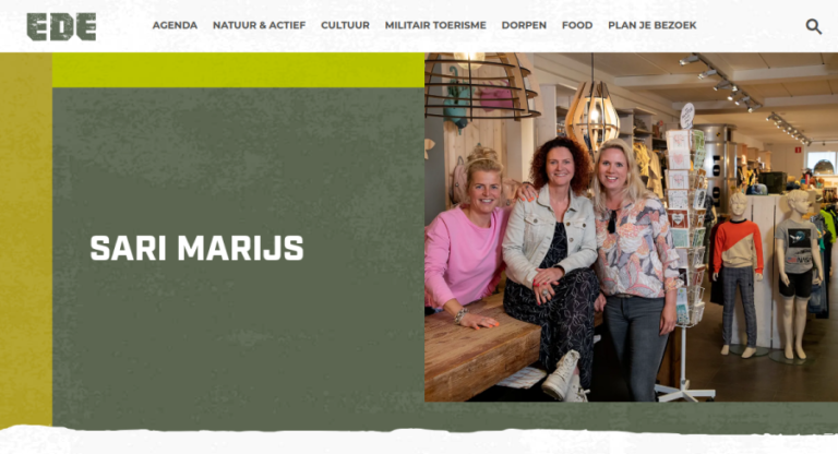 Websitevoorbeeld van Sari Marijs