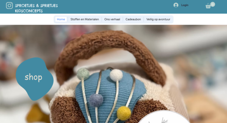 Websitevoorbeeld van Sproetjes & Sprietjes