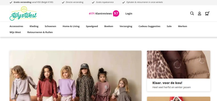 Websitevoorbeeld van Wijs West