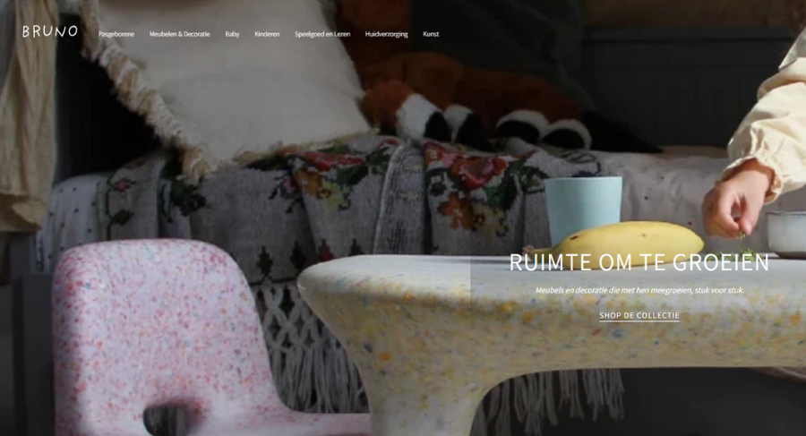 Websitevoorbeeld BRUNO Conceptstore Zaltbommel