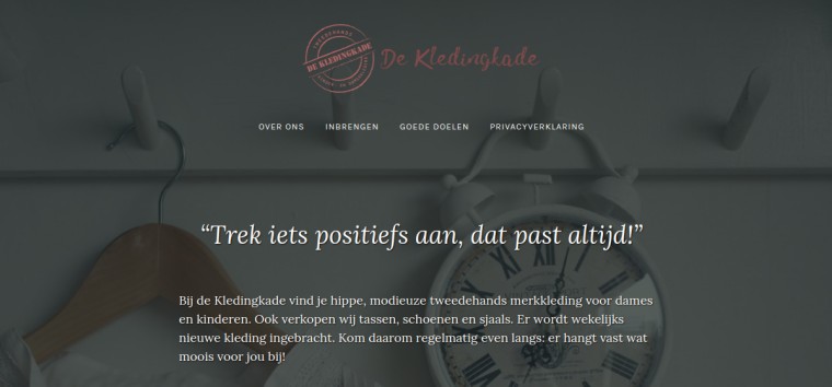 Websitevoorbeeld van De Kledingkade