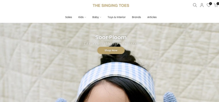 Websitevoorbeeld van The Singing Toes
