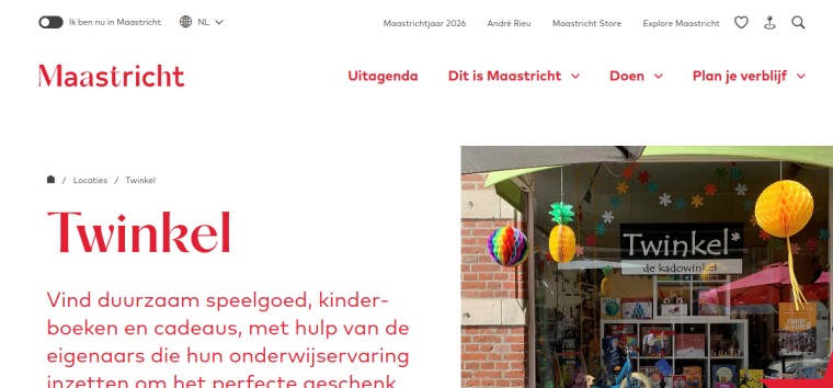 Websitevoorbeeld van Twinkel