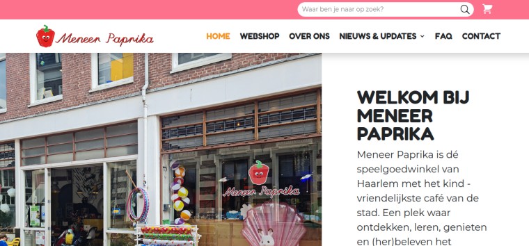Websitevoorbeeld van Meneer Paprika
