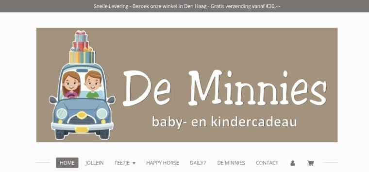 Websitevoorbeeld van De Minnies