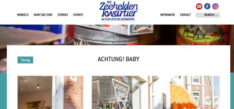 Websitevoorbeeld van Achtung! Baby