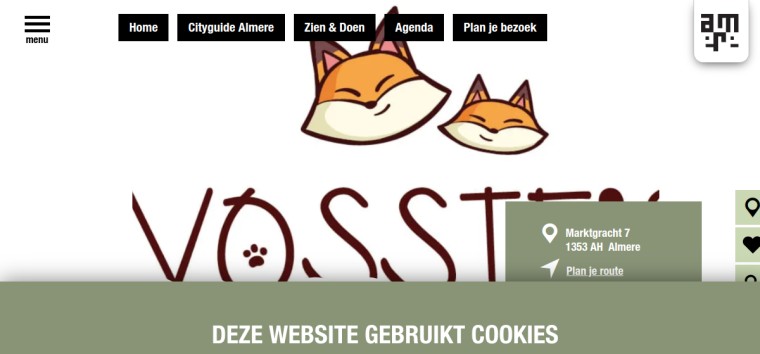 Websitevoorbeeld van Vossie’s Kindermode